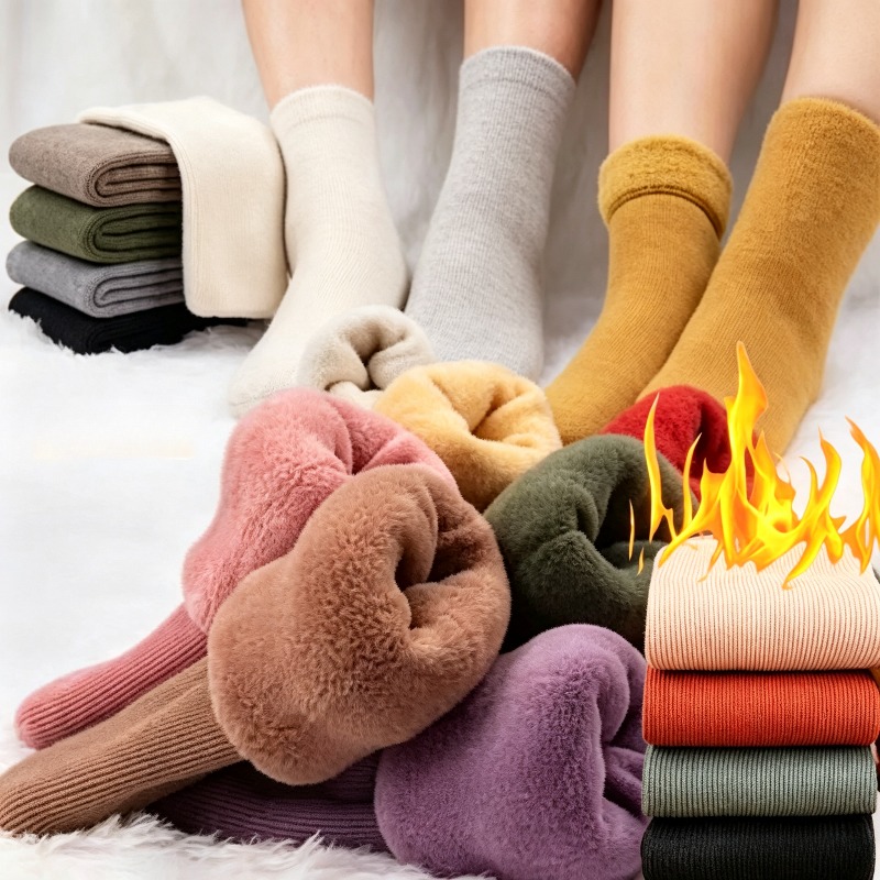 Boot Sock Slouchy - 1–4 Paar warme, mit Fleece gefütterte