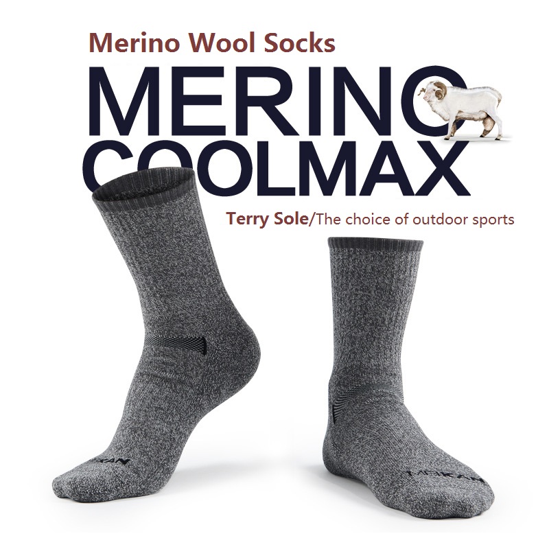 Wool Hiking Sock - MEIKAN Männer Socken aus Merinowolle Coolmax