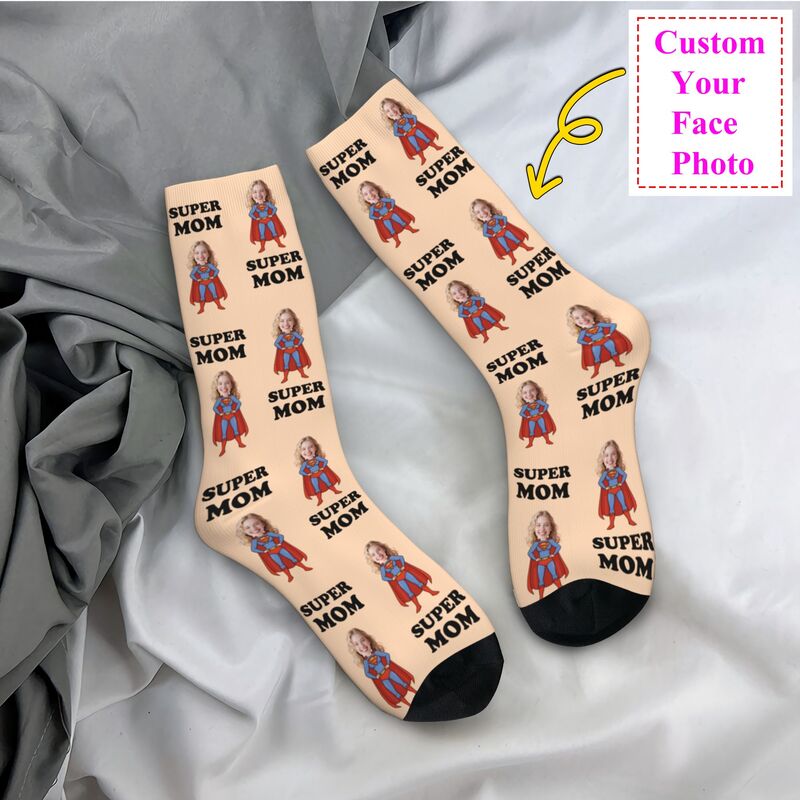 Dress Sock Men - Super Mom Custom Herren Crew Socken