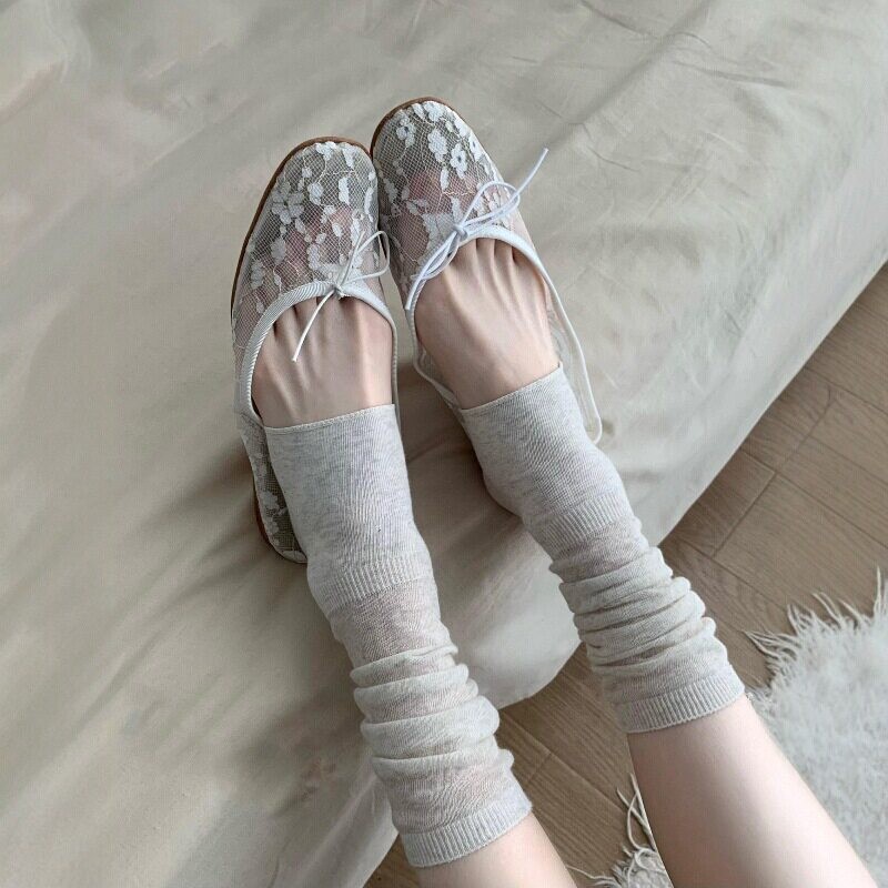 Boot Sock Slouchy - 1 Paar transparente Mesh-Leggings im Slouchy-Stil,