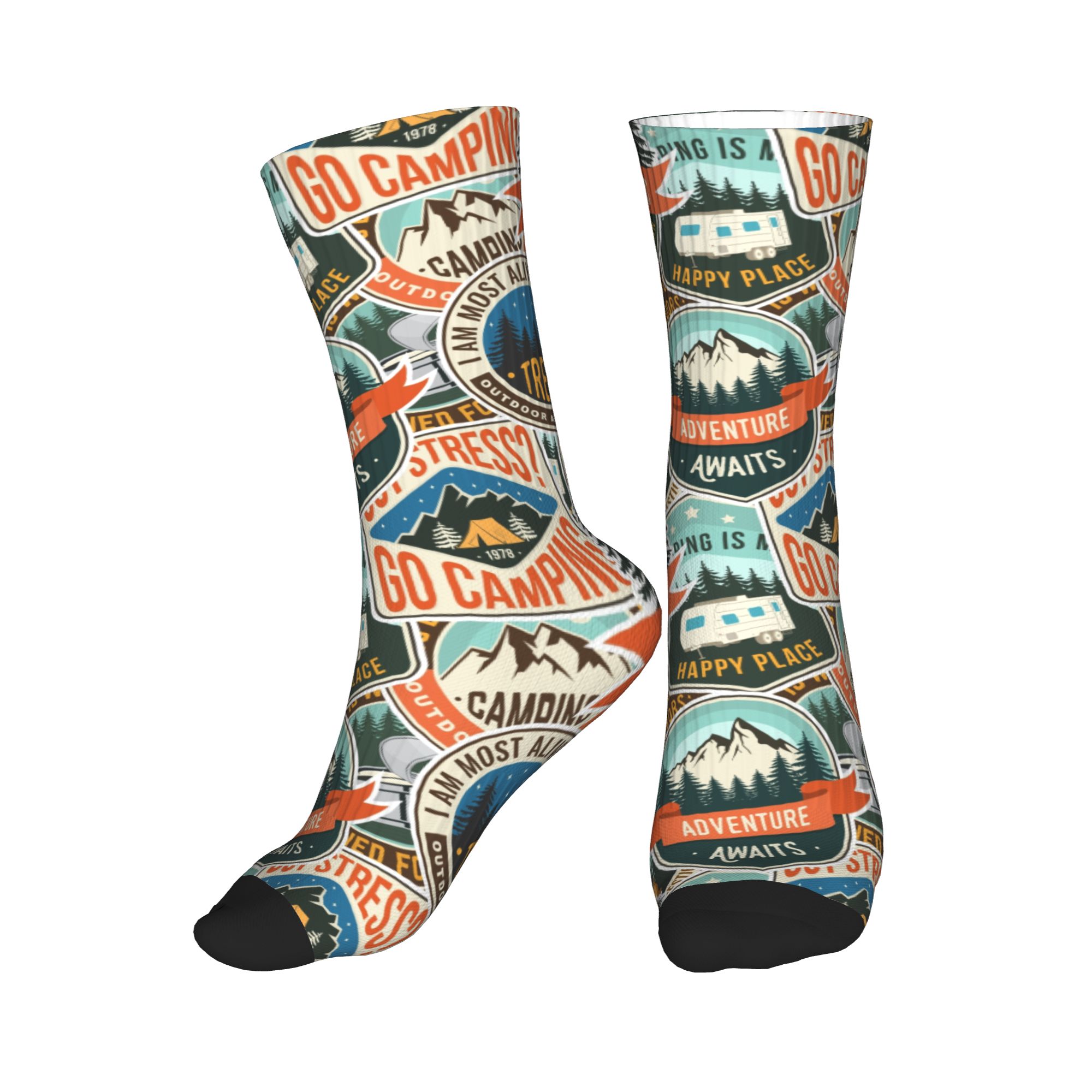 Dress Sock Men - Modische Herren-Socken im Vintage-Stil mit Mountain