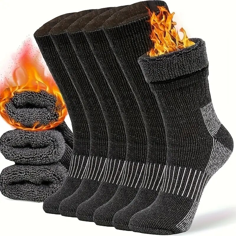 Wool Hiking Sock - Merino Wandersocken, Warme Crew-Socken für Winterstiefel,