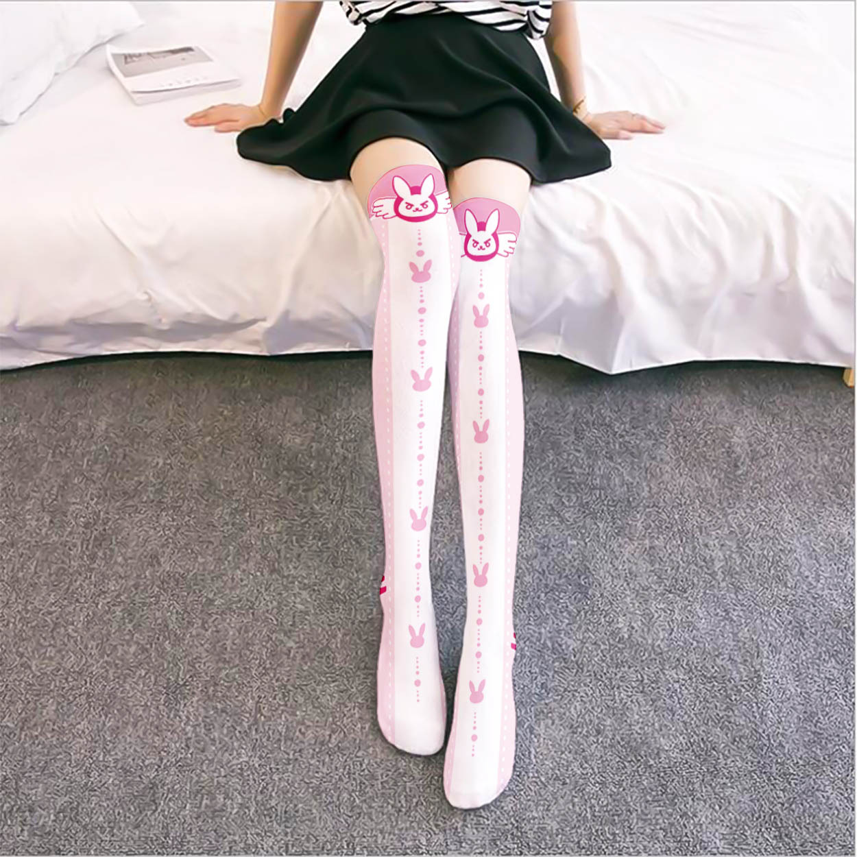 Spiel OW D.Va Cartoon Gedruckt – Silk Sock Bamboo Bewertung und Preis