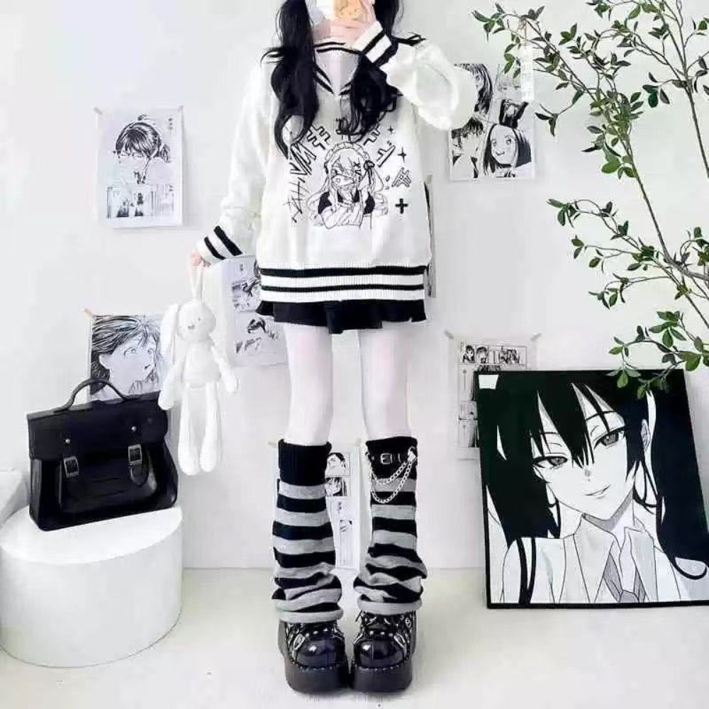 Japanischer Harajuku-Stil Gest – Boot Sock Slouchy Bewertung und Preis
