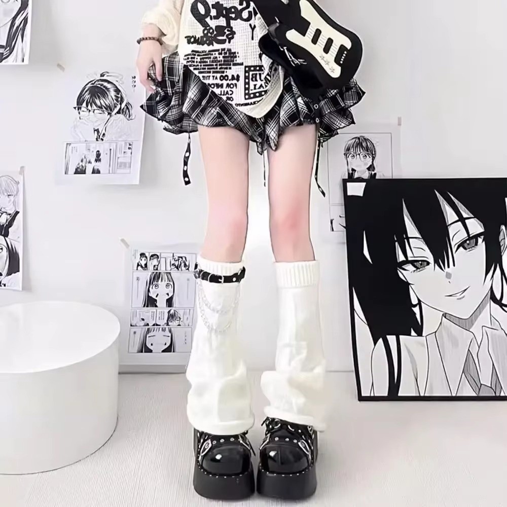 Gothic Harajuku Strick-Beinwär – Boot Sock Slouchy Bewertung und Preis