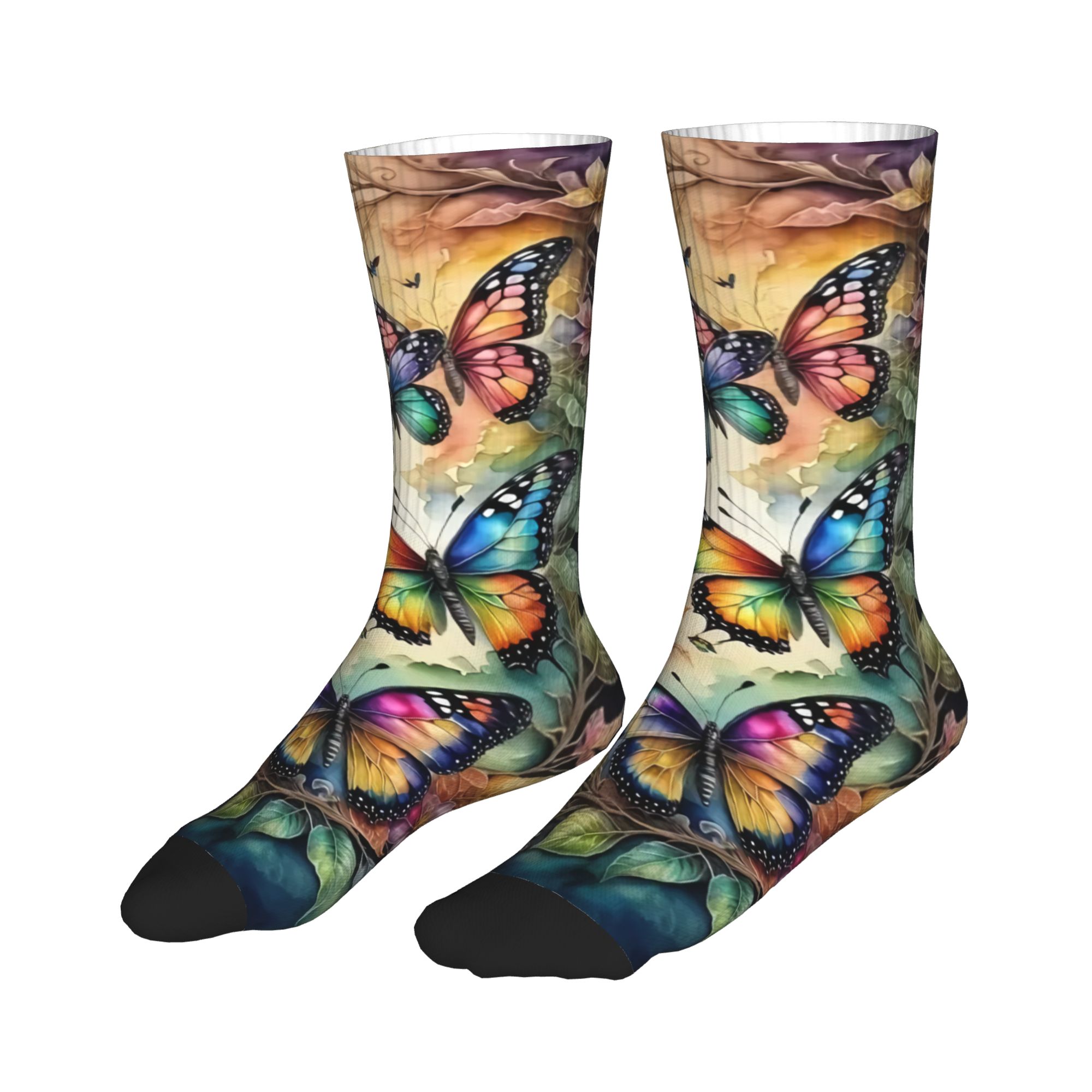 Bunte Schmetterlinge und Blume – Dress Sock Men Bewertung und Preis