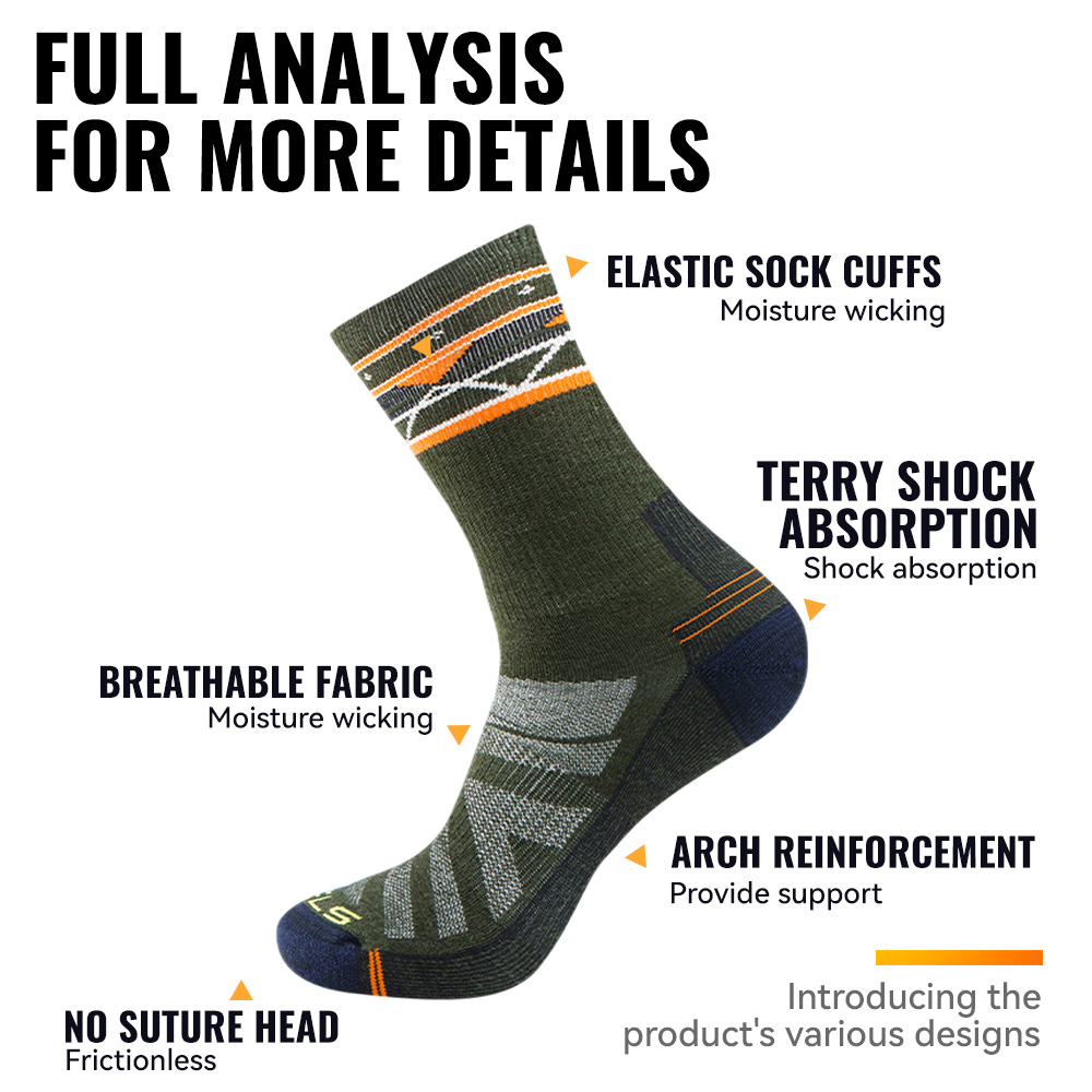 WRELS 1/2/3 Paar Wandersocken  – Wool Hiking Sock Bewertung und Preis