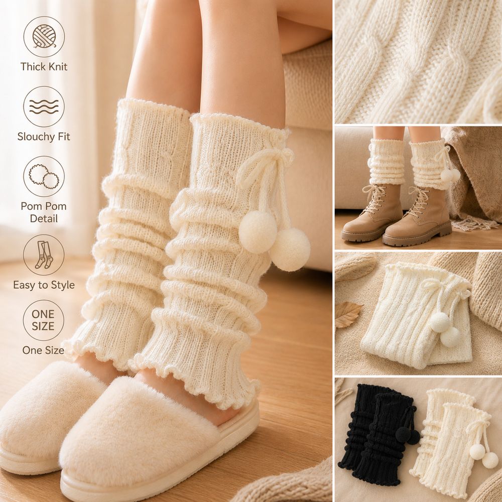 Gestrickte Beinwärmer mit gerü – Boot Sock Slouchy Bewertung und Preis